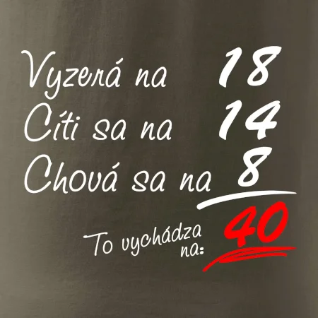 Vyzerá, cíti sa, chová sa - 40 rokov