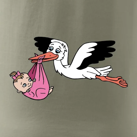 Bocian a bábätko - dievča (Hana-creative)