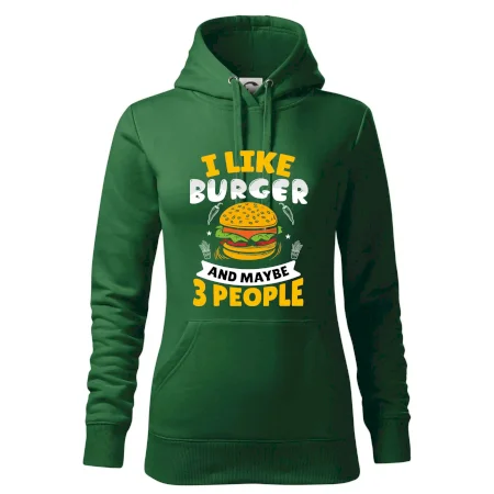 I like burger and maybe 3 people