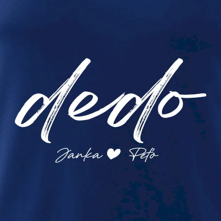 Dedo - tričko menami detí písacie písmo