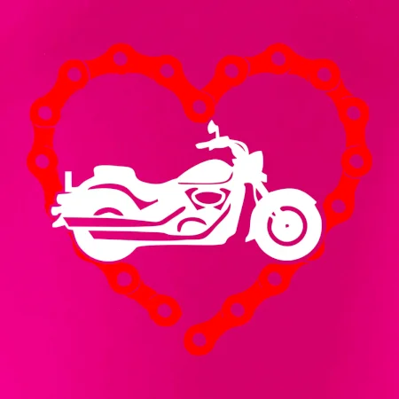Moto srdce reťaz - chopper