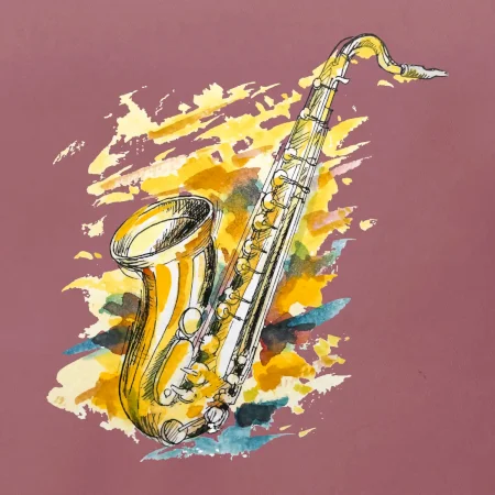 Saxofón maľovaný