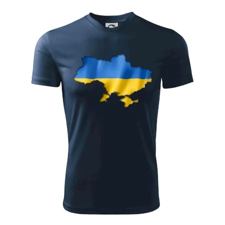 Ukrajina vlajka mapa