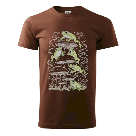 Goblincore frogs and various mushrooms