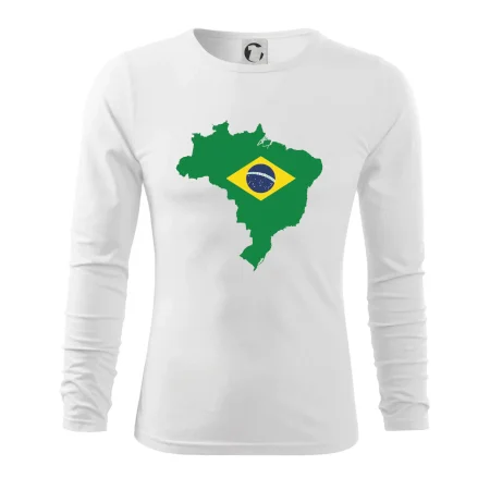 Brazília vlajka v mape