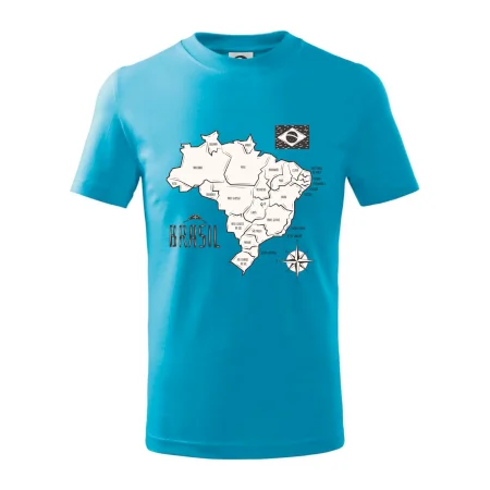 Brazília mapa s názvami regiónov