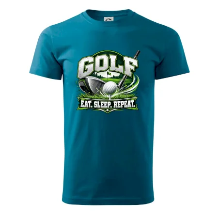 Golfová palica s loptičkou eat sleep repeat