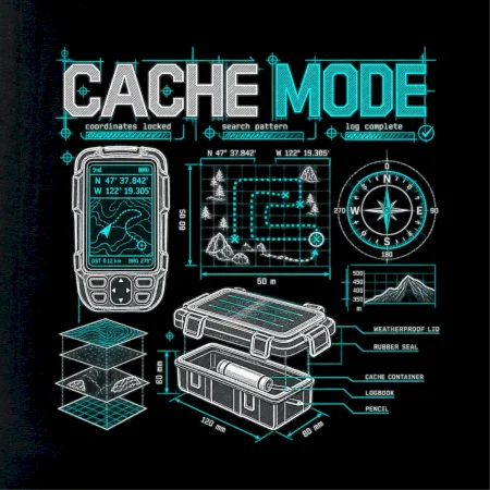 Cache mode technický plán GPS