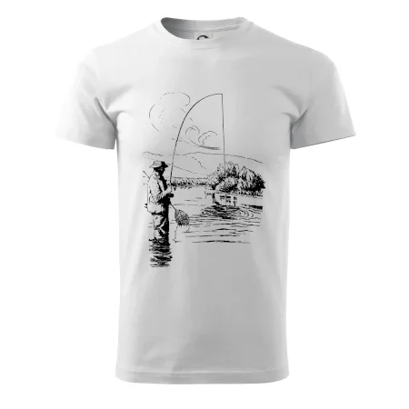 Kreslený rybár s podberákom