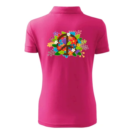 Peace symbol prerastený kvetinami