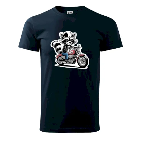 Mýval na motorke kreslený