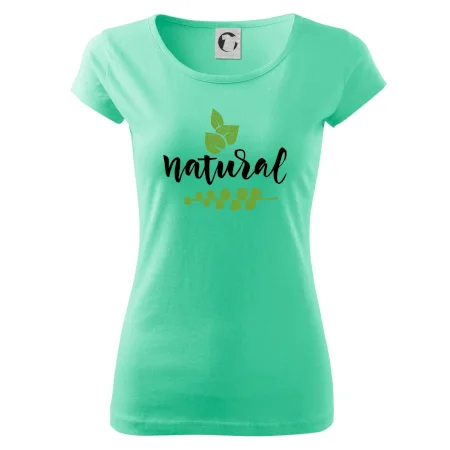 Natural - nápis v listoch