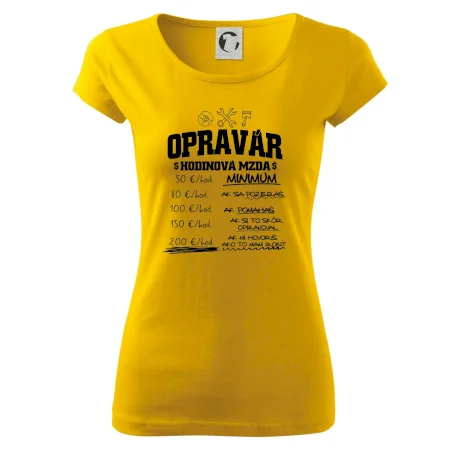 Hodinová mzda - opravár