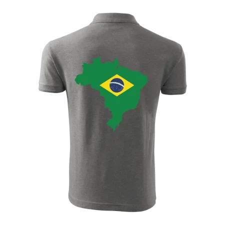 Brazília vlajka v mape