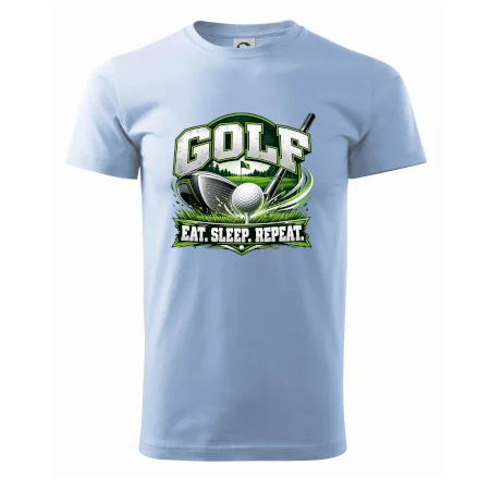 Golfová palica s loptičkou eat sleep repeat