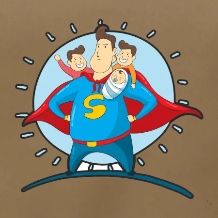 Táta superman - kluk, kluk a dítě