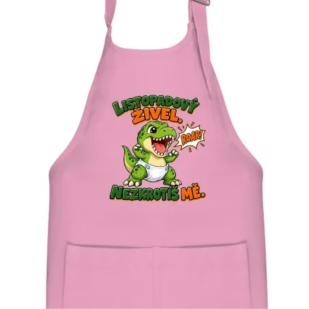 Novembrový živel zelený dinosaurus rex v plienke