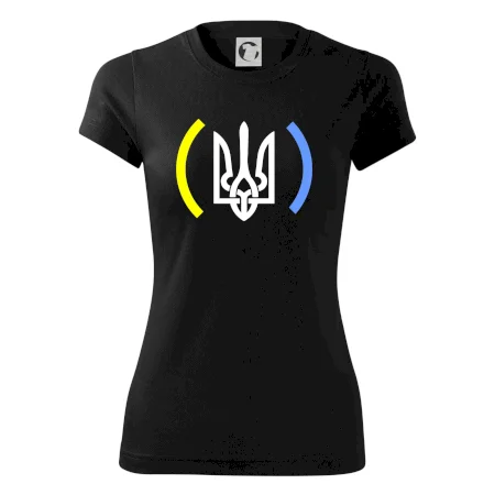 Ukrajina trojzubec s farbami