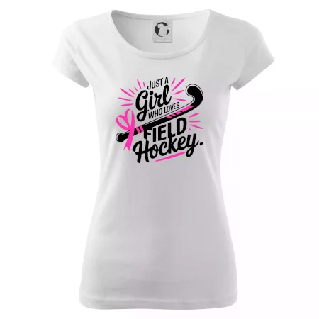 Just a girl who loves field hockey čierno ružové