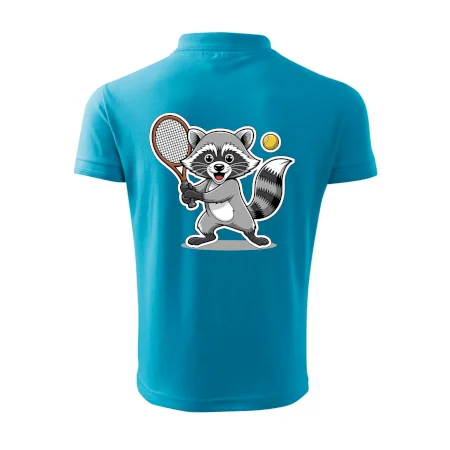 Mýval hrá tenis kreslený