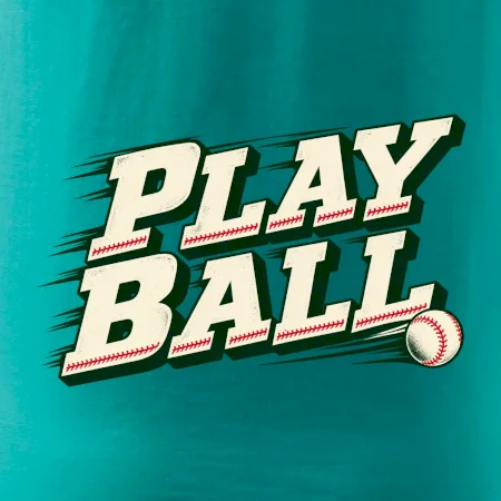Play ball retro sportovní nápis