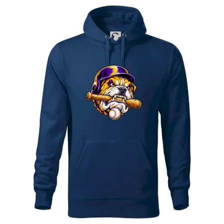 Baseballový buldok s pálkou