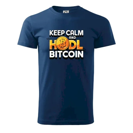 3D nápis Keep Calm and HODL Bitcoin