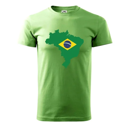 Brazília vlajka v mape