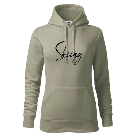 Skiing nápis lyžiar