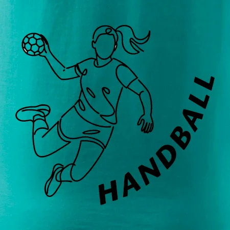 Handball nápis šikmo