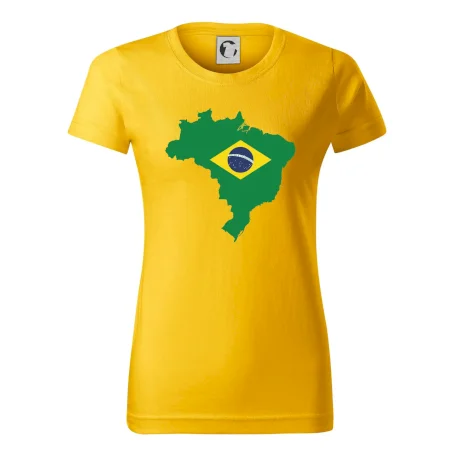 Brazília vlajka v mape