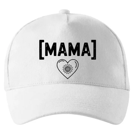 Mama nápis a srdce a slnečnice
