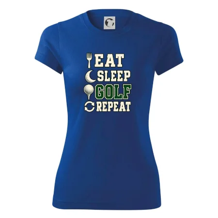 Eat sleep golf repeat typografie