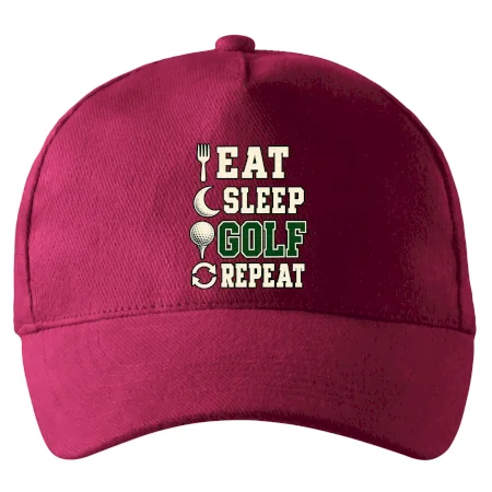 Eat sleep golf repeat typografie