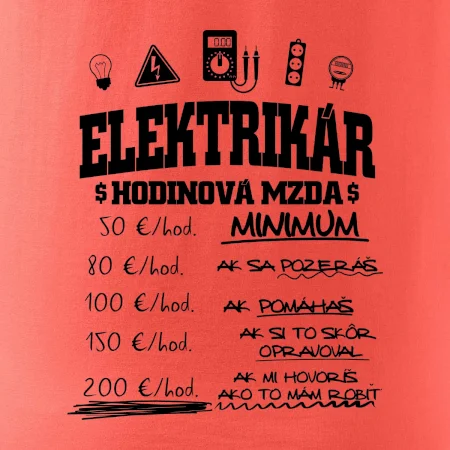 Hodinová mzda elektrikár