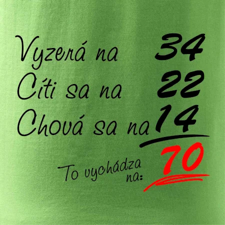 Vyzerá, cíti sa, chová sa - 70 rokov