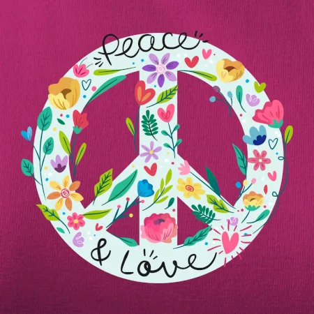 Peace and love symbol