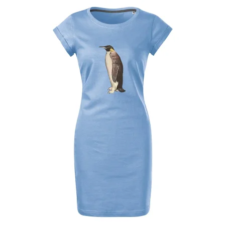 Tučniak kreslený vodovými farbami