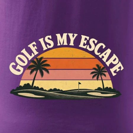 Golf is my escape retro západ slunce