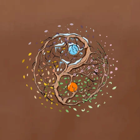 Yin & Yang strom - zima, leto