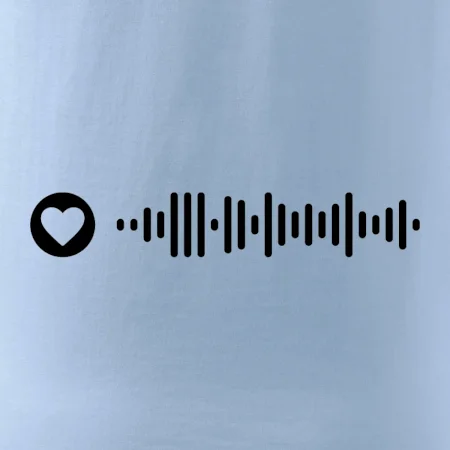 Zamilovaný Spotify kód na prsníku