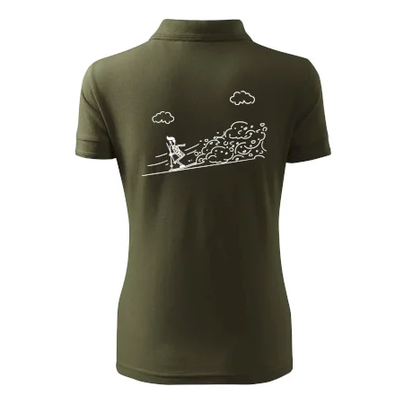 Kreslený lyžiar na horách