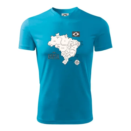 Brazília mapa s názvami regiónov