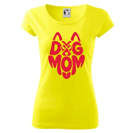 Dog mom nápis v hlavě