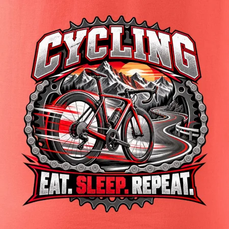 Bicykel medzi horami eat sleep repeat