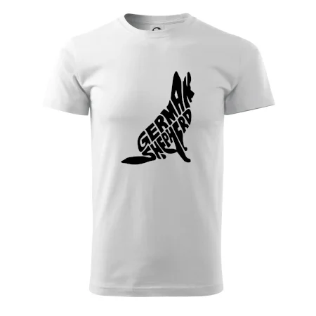 Nemecký ovčiak sediaci napis