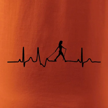 EKG nordic walking žena