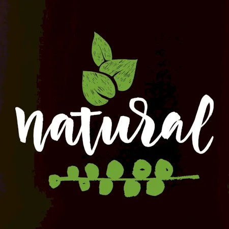 Natural - nápis v listoch