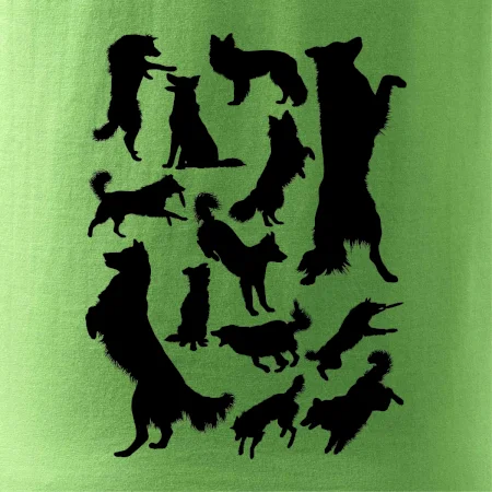 Border kólia siluety