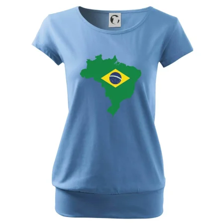 Brazília vlajka v mape
